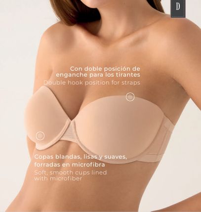 10183 SUJETADOR SIN TIRANTES YSABEL MORA SUJETADOR MAR