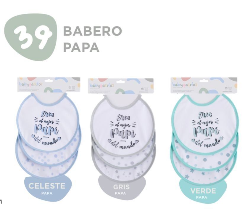 39 BABEROS  PACK 3 PAPI BABY PASITOS