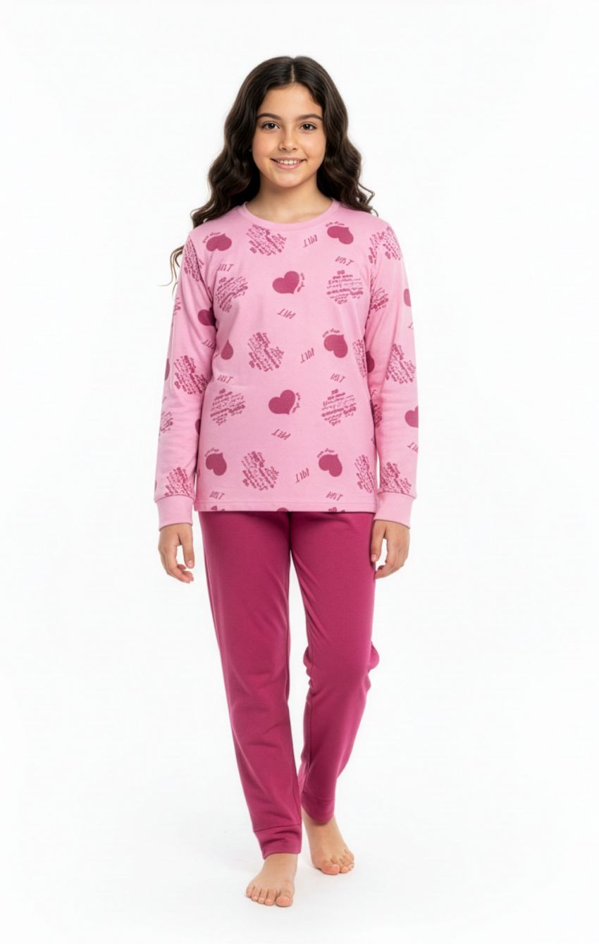 kN 457 PIJAMA NIÑA ALGODON INTERLOCK 8 a 16 años KINANIT