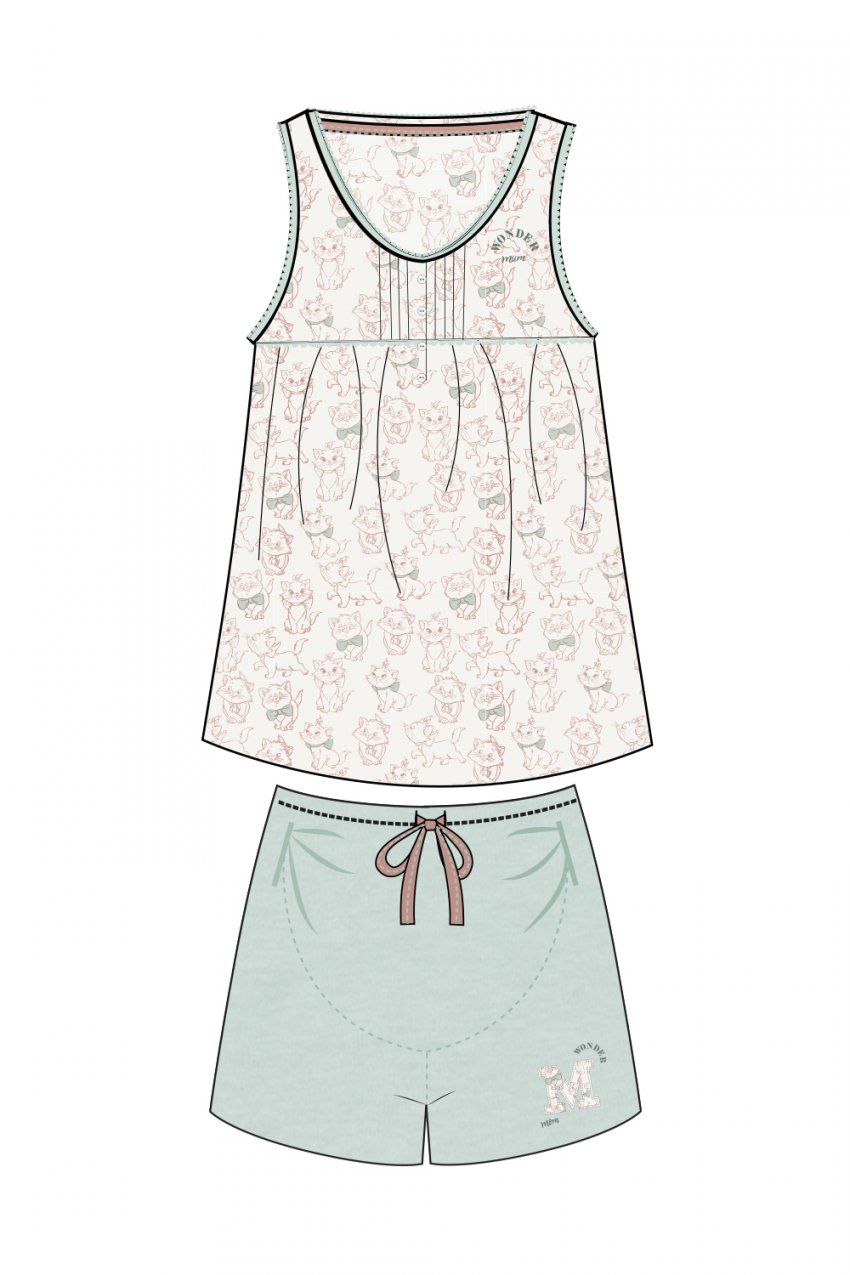 62309 PIJAMA MUJER SIN MANGASTAPETA MATERNIDAD ARISTOGATOS ADMAS