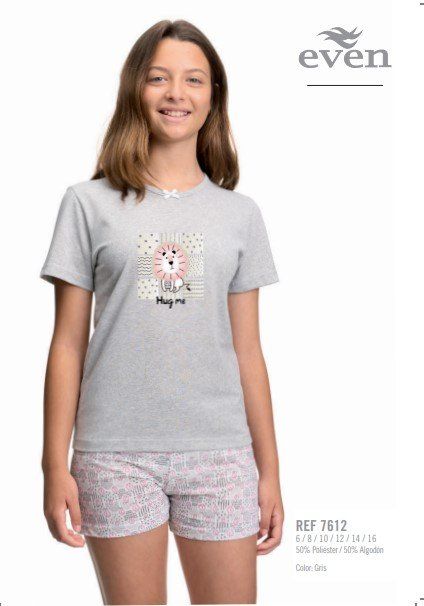 7612 PIJAMA NIÑA VERANO  EVEN