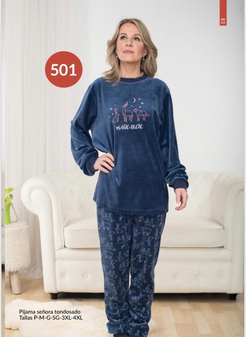KN 501 PIJAMA  SEÑORA TERCIOPELO KINANIT