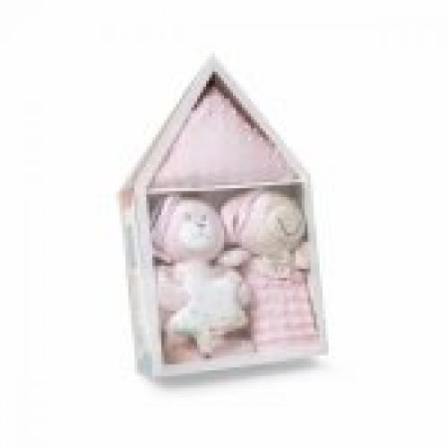 SET25 SET CASITA MANTA TOPITOS + DOU DOU+ PELUCHE OSO INTERBABY