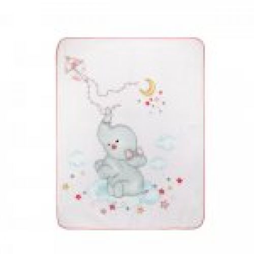 964 MANTA CUNA TERCIOPELO ELEFANTE INTERBABY  110X140