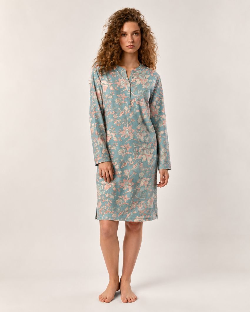 61534 CAMISON MUJER 100% ALGODON GARDEN ADMAS