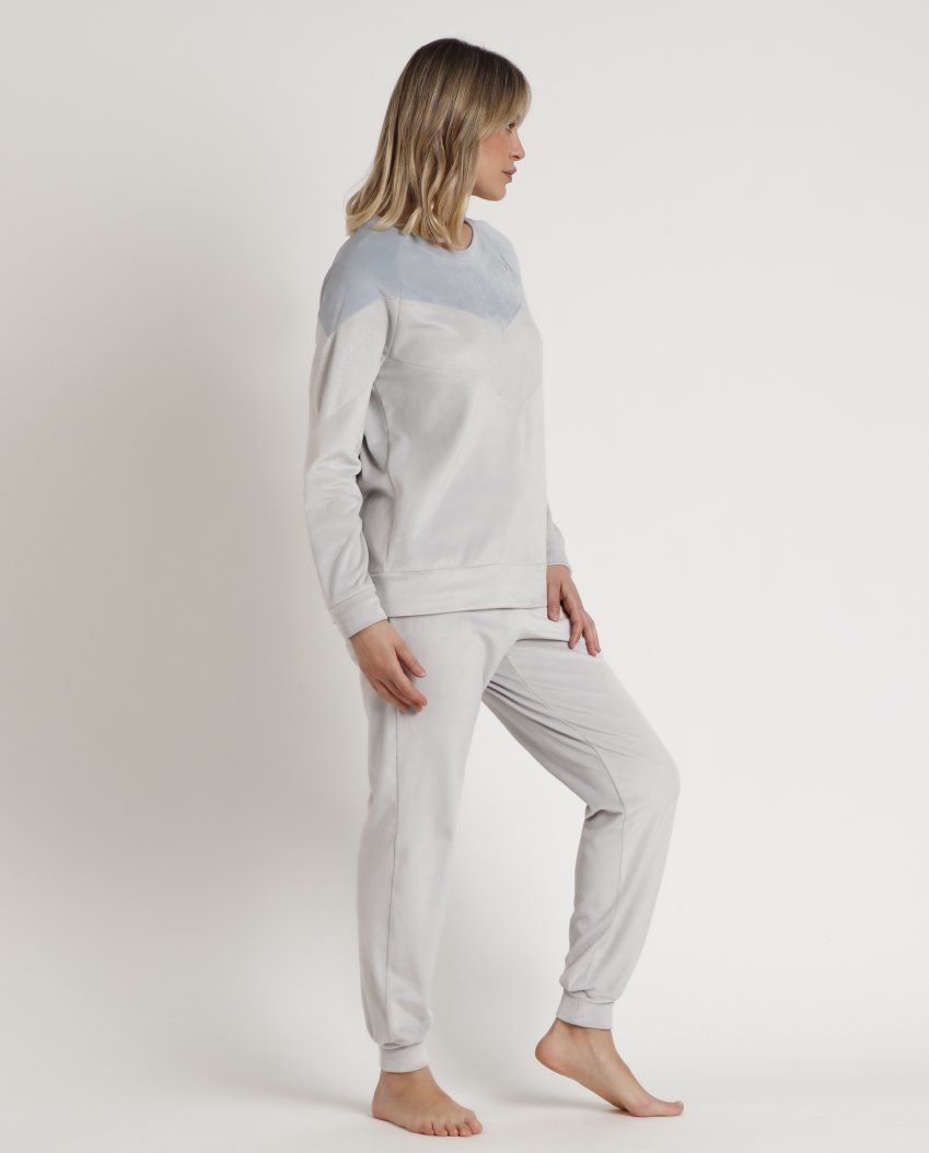 62559 PIJAMA MUJER VELVET HOME ADMAS