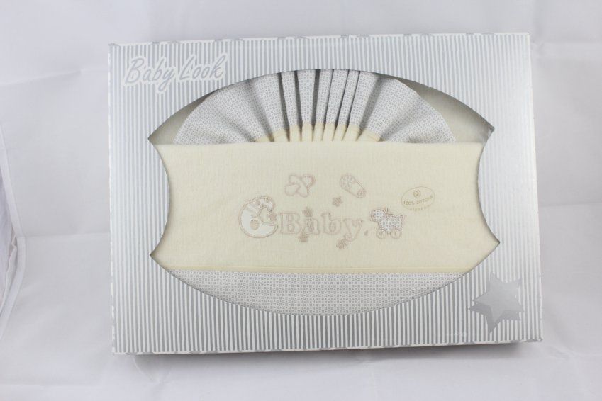 R2016 SABANAS FRANELA FONDO MARFIL ESTAMPADO GRIS