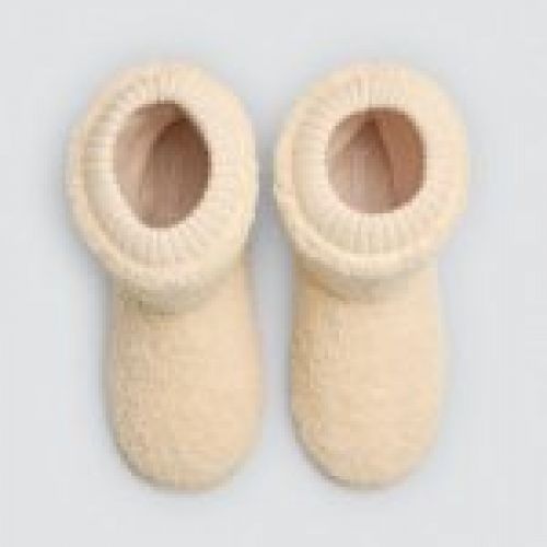 14166 Botas de casa para mujer con cuello tipo calcetín y pelo rizado al por mayor.
