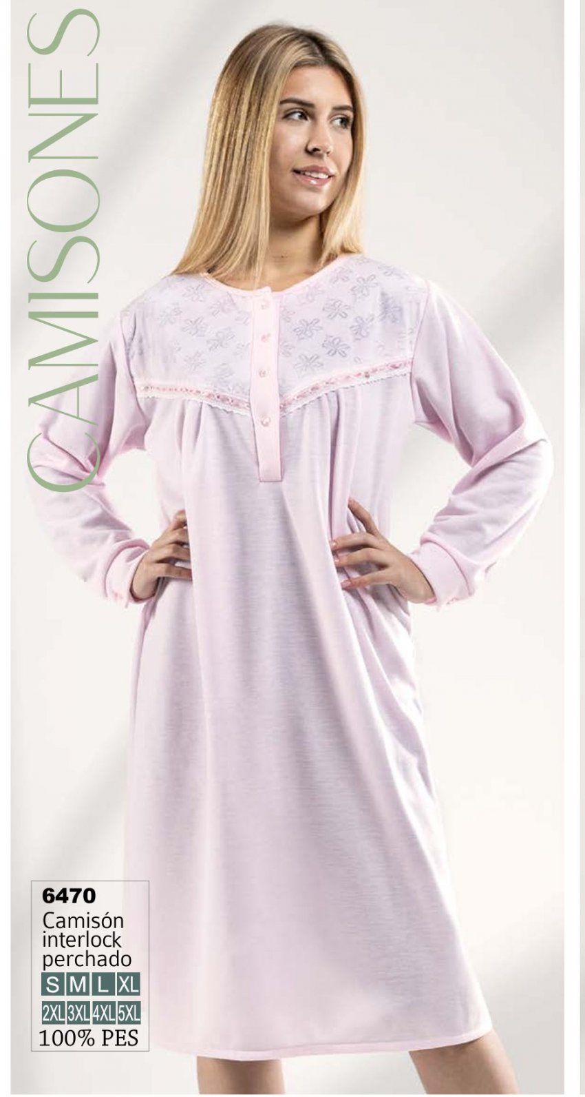 6470 CAMISON MUJER INTERLOCK FELPA CANESU LIN