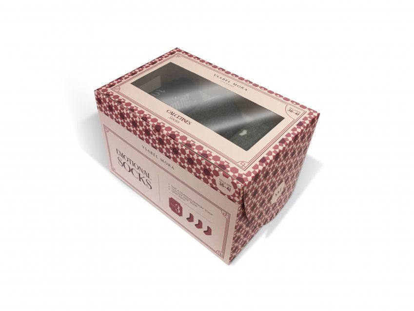 12971 Pack de 3 calcetines estampados para mujer con puño antipresión.