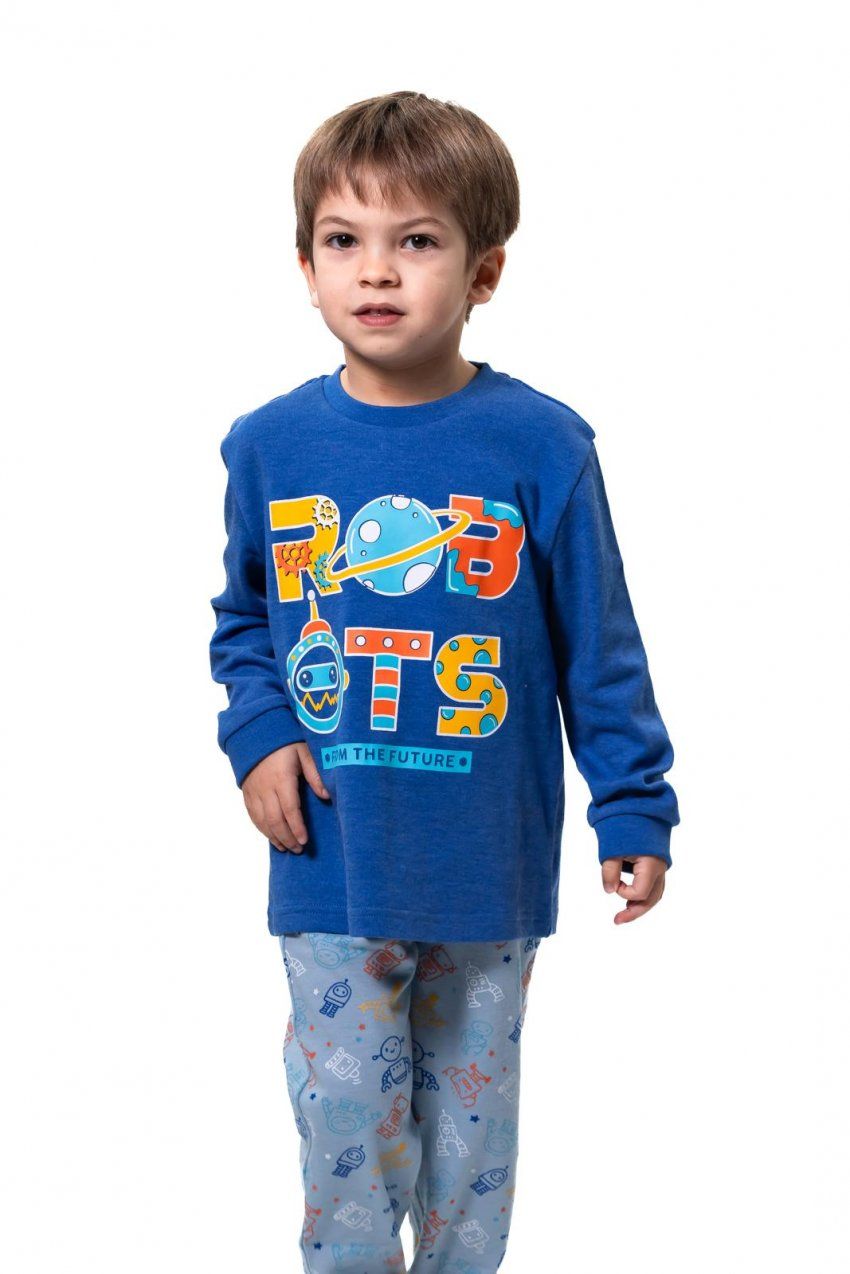 KN 161  PIJAMA NIÑO ALGODON DE LA TALLA 2 A LA 6 DE KINANIT AL POR MAYOR