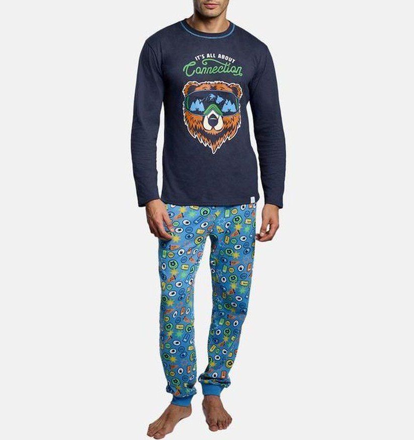 Pijama hombre Ysabel Mora Ref. 26430 100% algodón con pantalón estampado