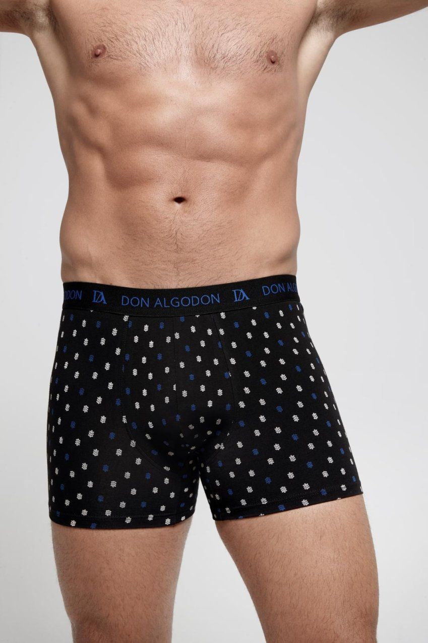 Boxer hombre Don Algodón PB730 pack de 2 en azul marino y estampado al por mayor en Nati Campos, diseño moderno y cómodo