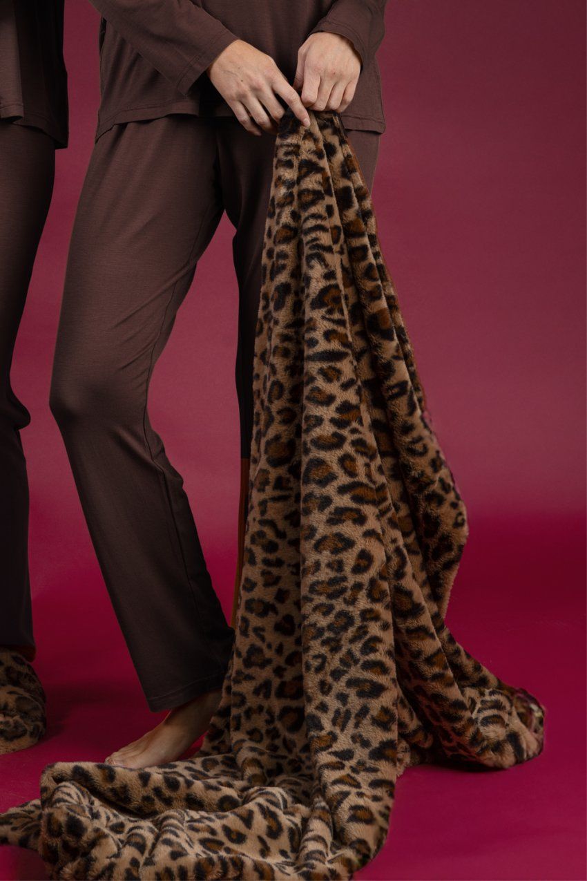 manta animal print de pelo supersuave y confortable
