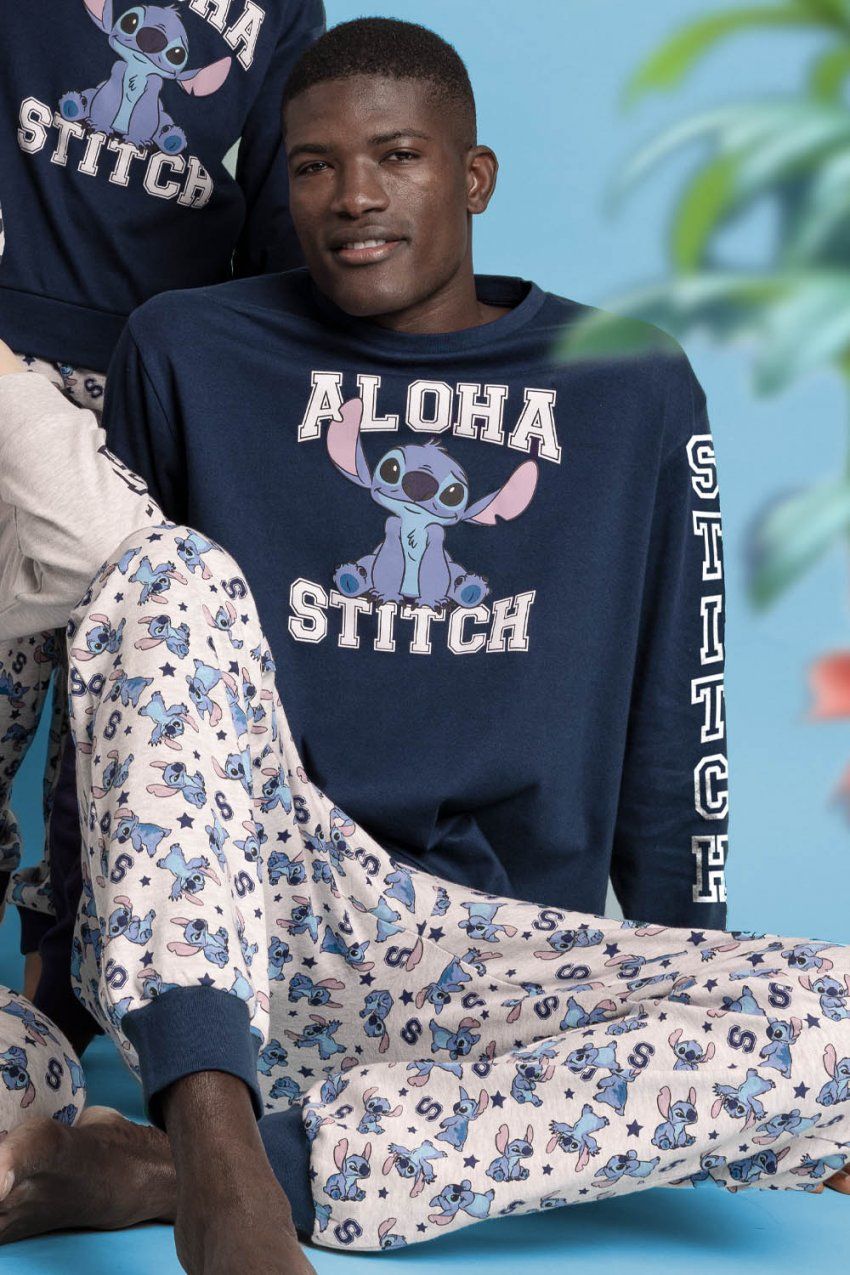 63901 PIJAMA HOMBRE STITCH ALGODON AL POR MAYOR