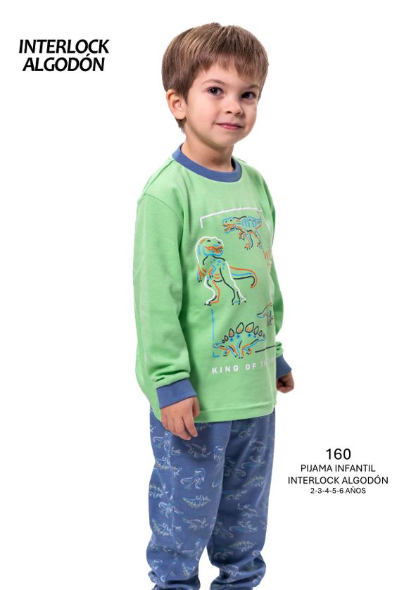 Kn 160 pijama niño algodon de la talla 2 a la 6 años de la marca Kinanit en almacen al por mayor Nati Campos