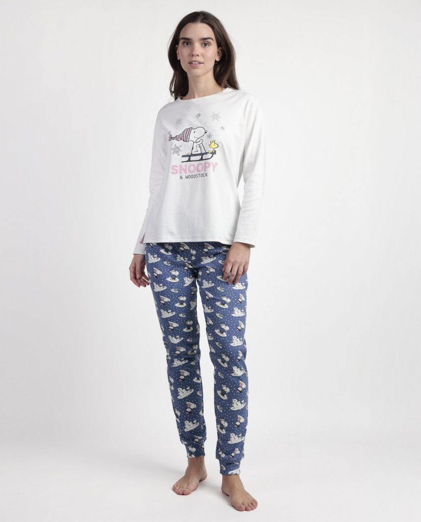 63424 PIJAMA MUJER 100% ALGODON SNOOPY ADMAS al por mayor
