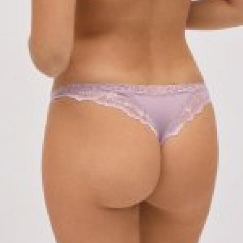 18484 Tanga con detalles de encaje. Tanga hecho con corte láser