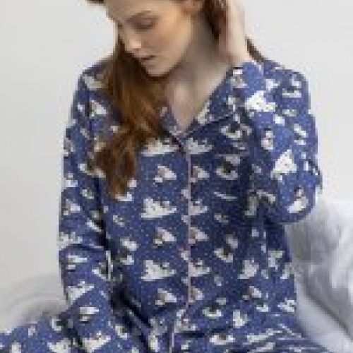 63419 PIJAMA MUJER ABIERTO 100% ALGODON SNOOPY ADMAS