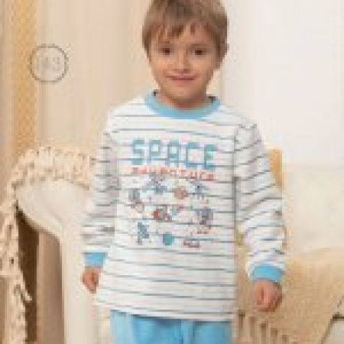 KN 143 PIJAMA  NIÑO TERCIOPELO 2 a 6 AÑOS KINANIT