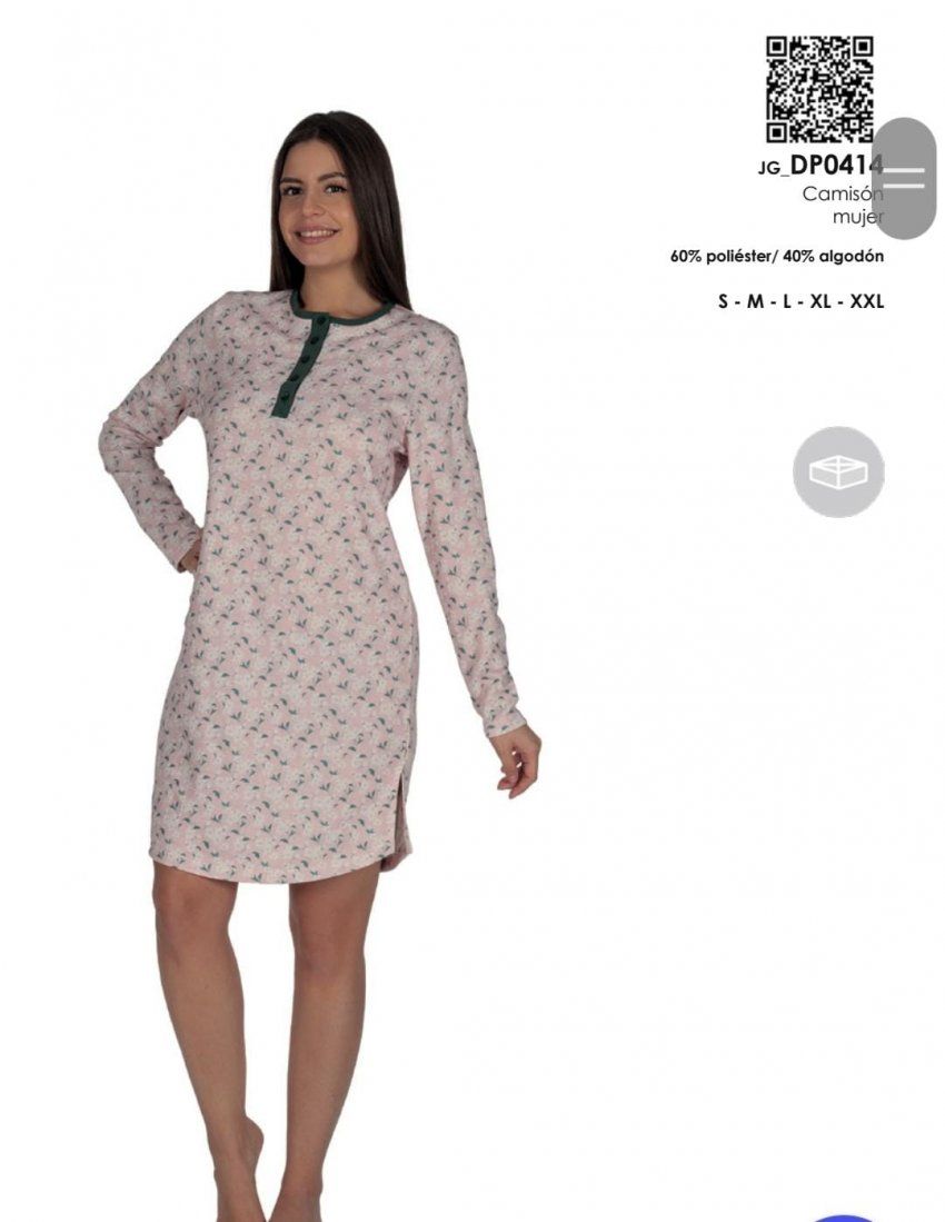 JG DP 0414 CAMISON  SEÑORA ALGODON JAVIER GOLMAR