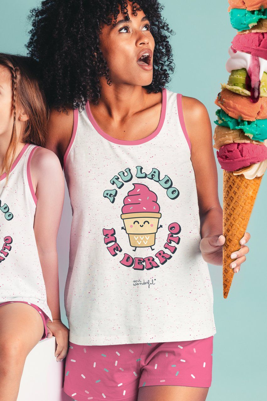 62744 PIJAMA SIN MANGAS HELADO ADMAS AL POR MAYOR