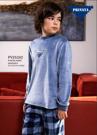 DA25242 PIJAMA NIÑO SPANDEX 8 a 16 años PRIVATA