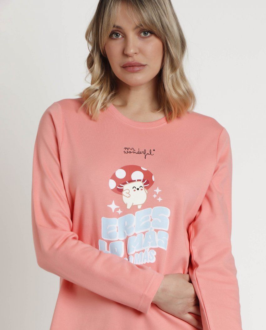 62749 PIJAMA MUJER 100% ALGODON MRS WONDERFUL