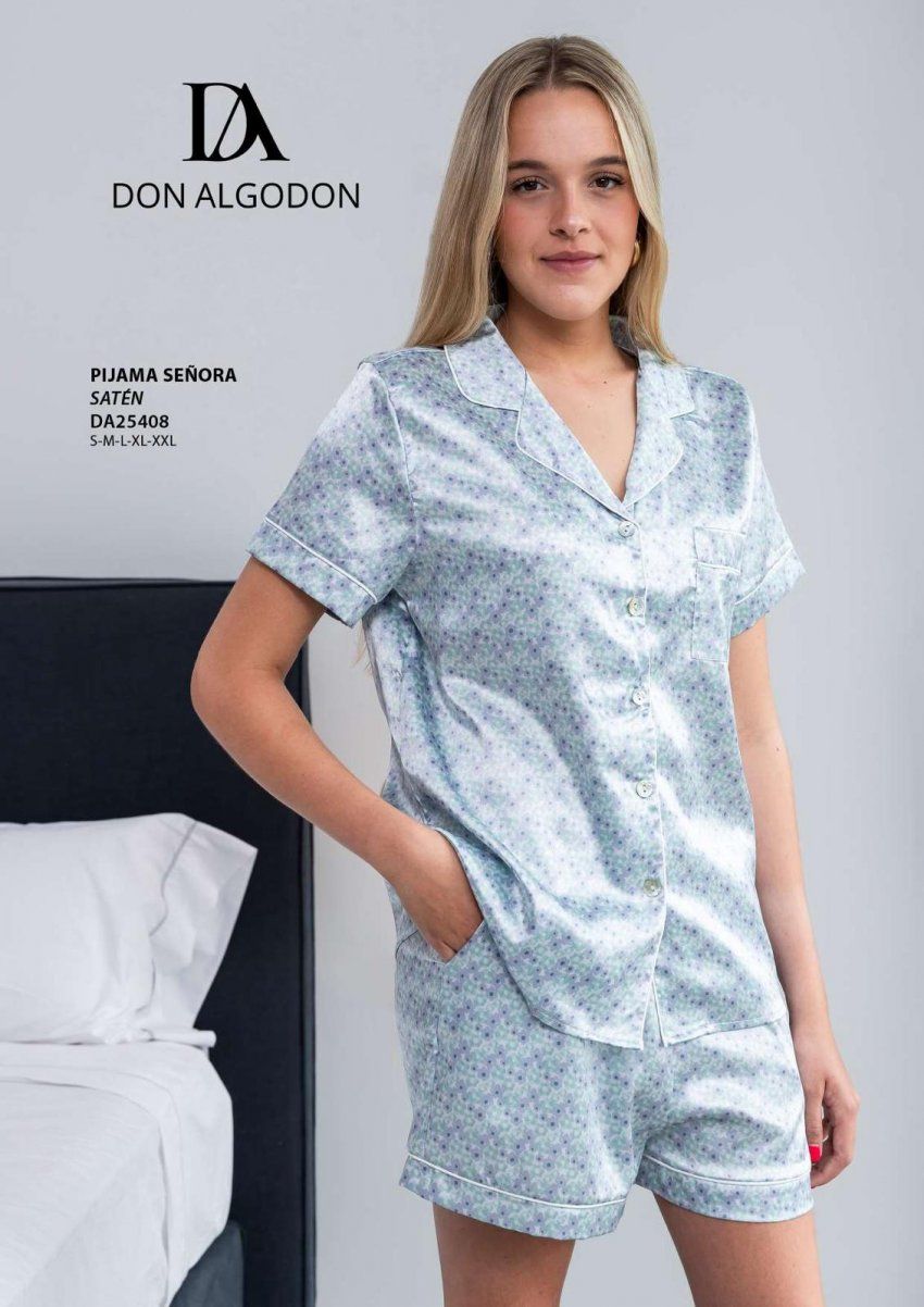 DA25408 PIJAMA SATEN DON ALGODON