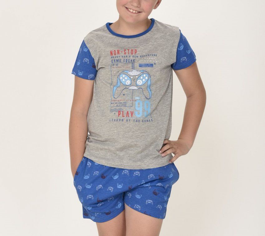 KN305 PIJAMA NIÑo  VERANO 8 A 16  KINANIT