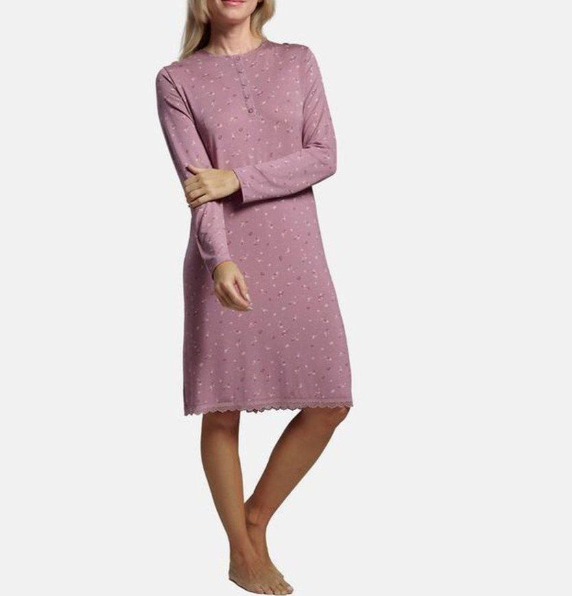 Camisón mujer viscosa manga larga estampado floral Ref. 26202