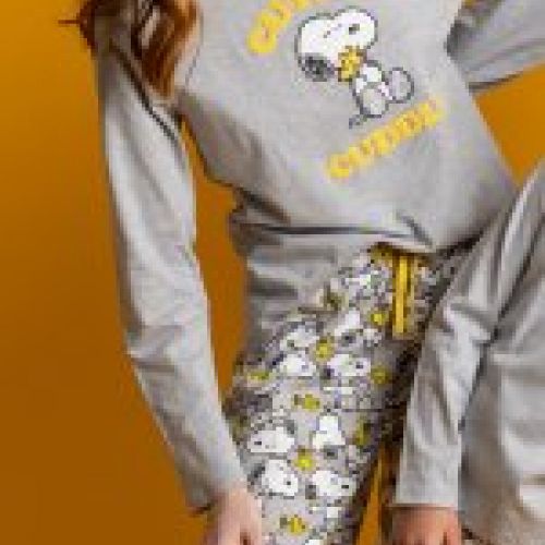 62444 Pijama mujer de algodon invierno familiar de snoopy al por mayor de admas