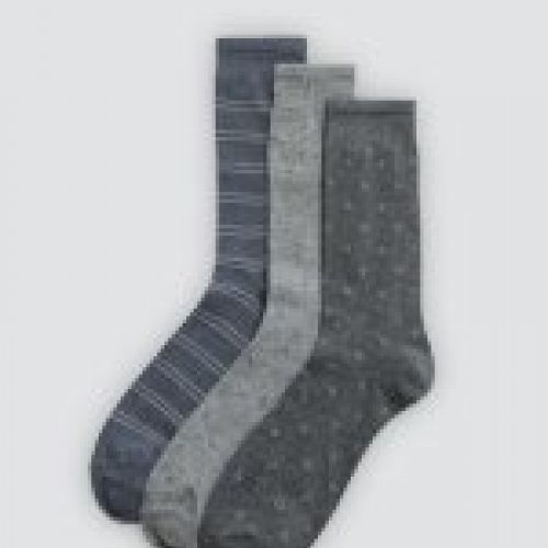 22937 Calcetines estampados para hombre con puño antipresión.