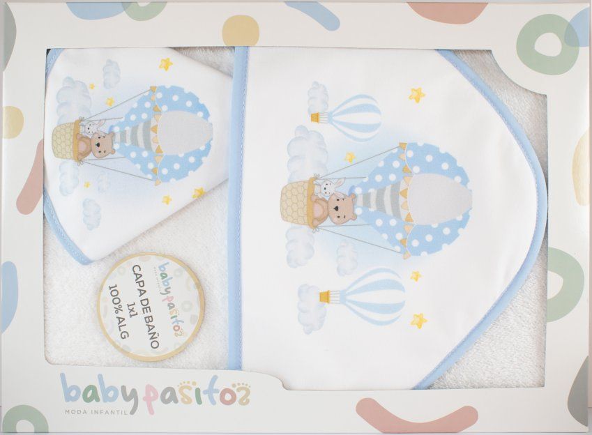 1205 CAPA BAÑO O TOALLA GLOBO  1 X 1 M  BABY PASITOS