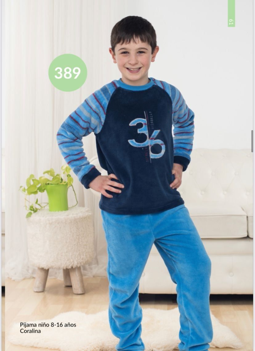 KN 389 PIJAMA  NIÑO NACARINA 8 A 16AÑOS KINANIT