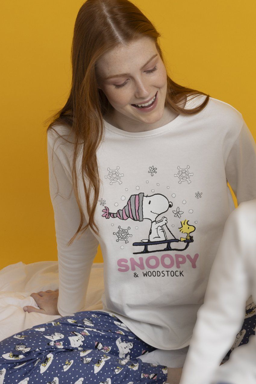 63425 PIJAMA MUJER 100% ALGODON SNOOPY ADMAS