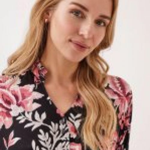 N 19832 PIJAMA MUJER ABIERTO ESTAMPADO VISCOSA PROMISE