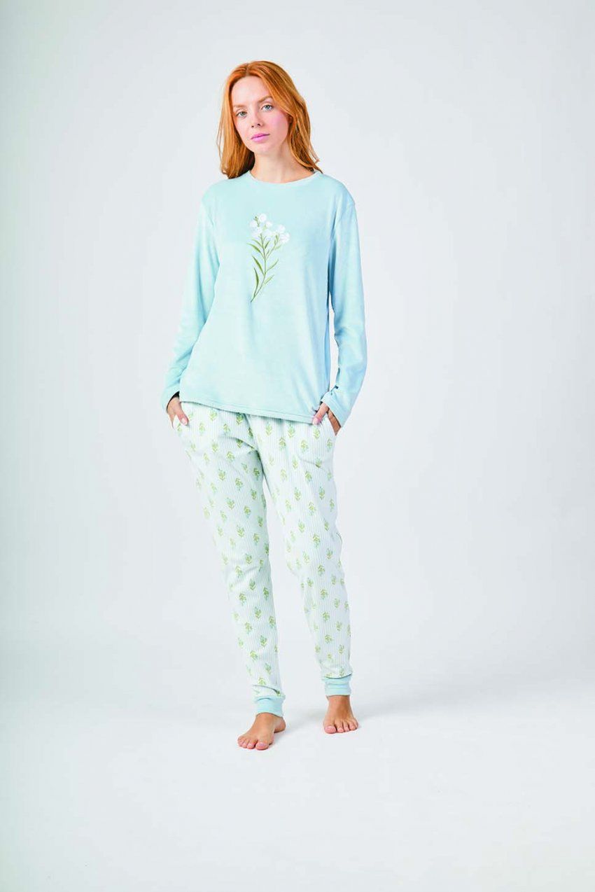JG FP 705 PIJAMA MUJER TERCIOPELO SPANDEX JAVIER GOLMAR