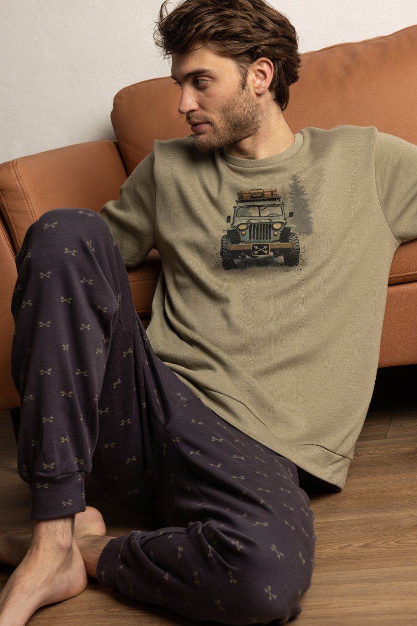 64826 PIJAMA HOMBRE INTERLOCK 100% ALGODON ADMAS