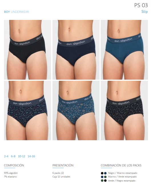 PS03 SLIP NIÑO DON ALGODON
