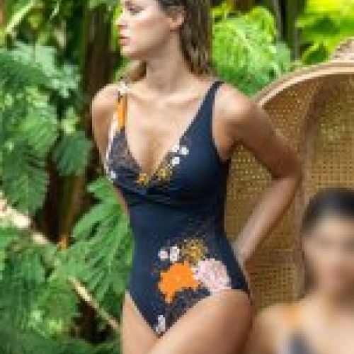 11459 BAÑADOR PARA MUJER CON FLORES ORIENTALES DE ADMAS