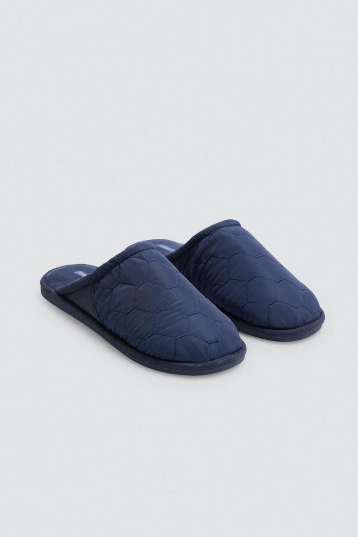 24082 Zapatillas de casa para hombre con relieve y estampado de cuadros