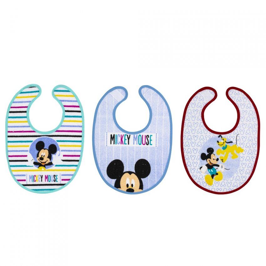 MK RIZO VL20  BABERO RIZO VELCRO MICKEY DISNEY 20X30   PACK 3 INTERBABY