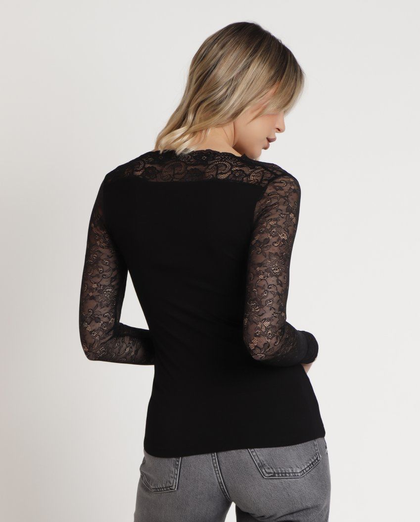 43580 CAMISETA ENCAJE MANGA LARGA ADMAS