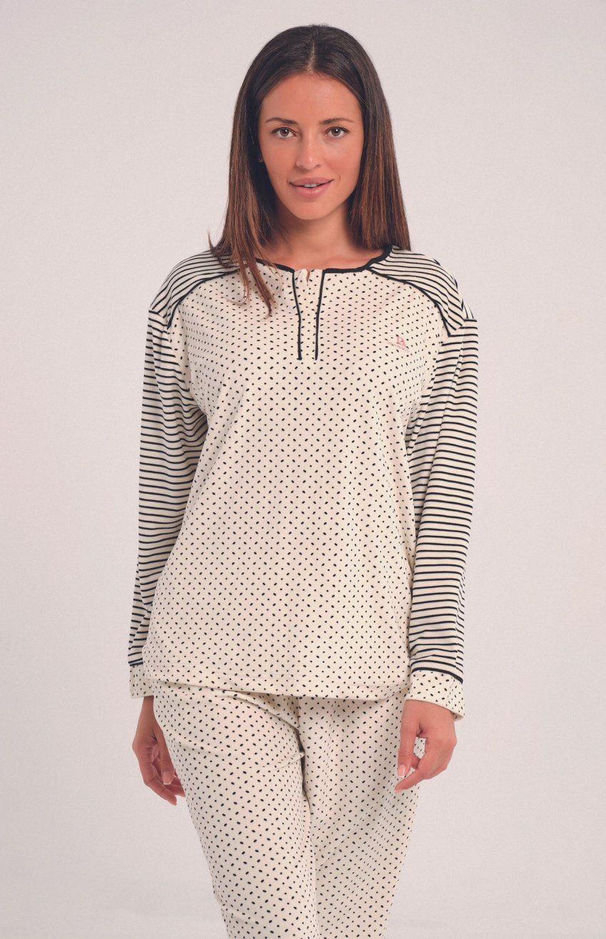 DA 25W412 PIJAMA MUJER VELVET SPANDEX DON ALGODON