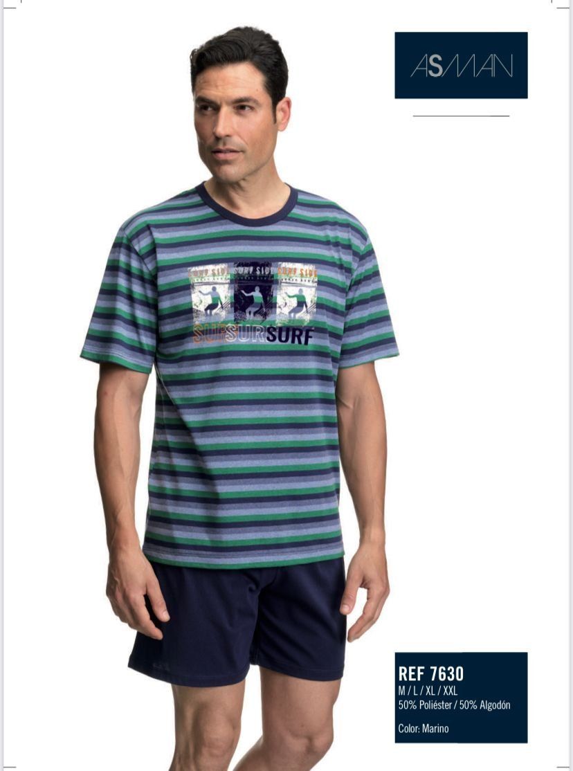 7630 PIJAMA CABALLERO ALGODON PRIMAVERA ASSMAN