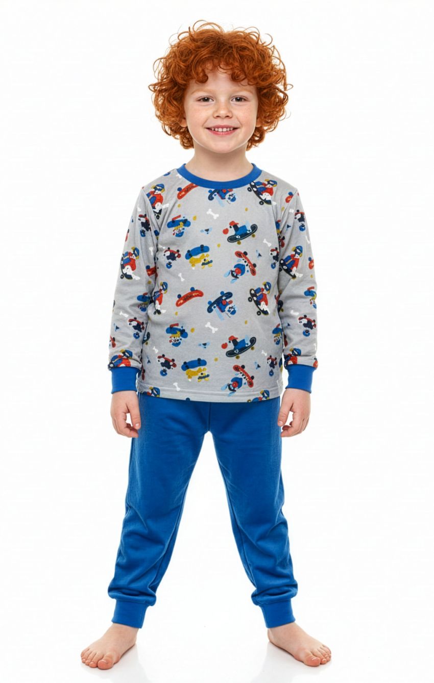 pijama niño en tejido suave y calido spandex de 2 a 6 años kinanit 166