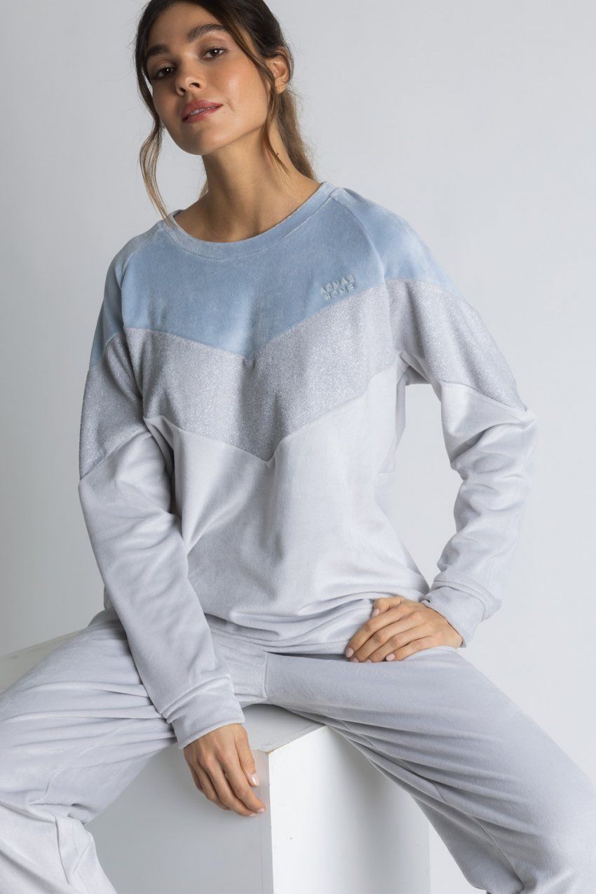 62559 PIJAMA MUJER VELVET HOME ADMAS