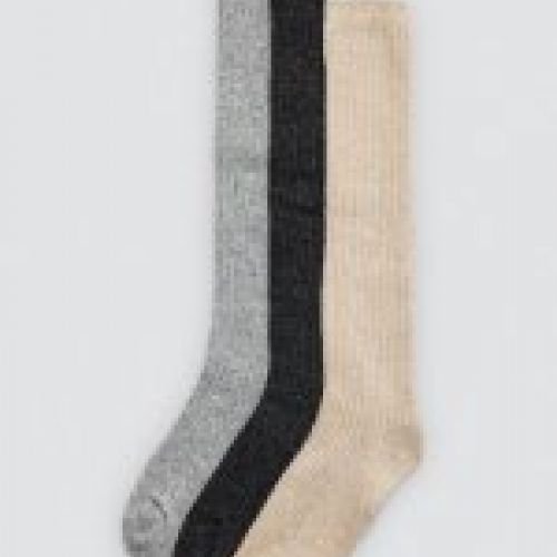 12979 Calcetines largos básicos para mujer con puño antipresión y tacto extrasuave.