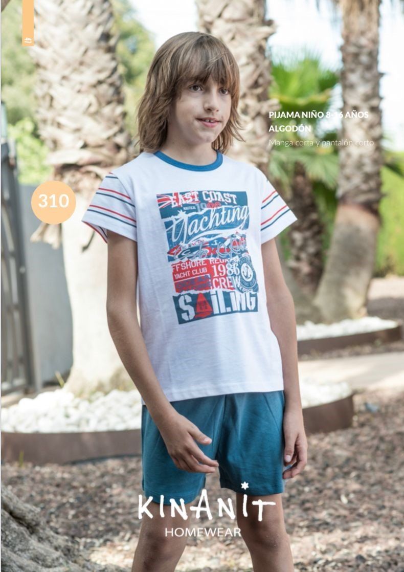 KN 310 PIJAMA NIÑO VERANO 8 A 16  KINANIT